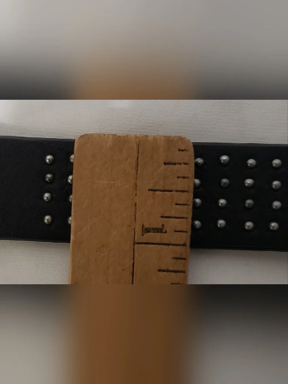 Gap Black Leather Studded Belt Size XS